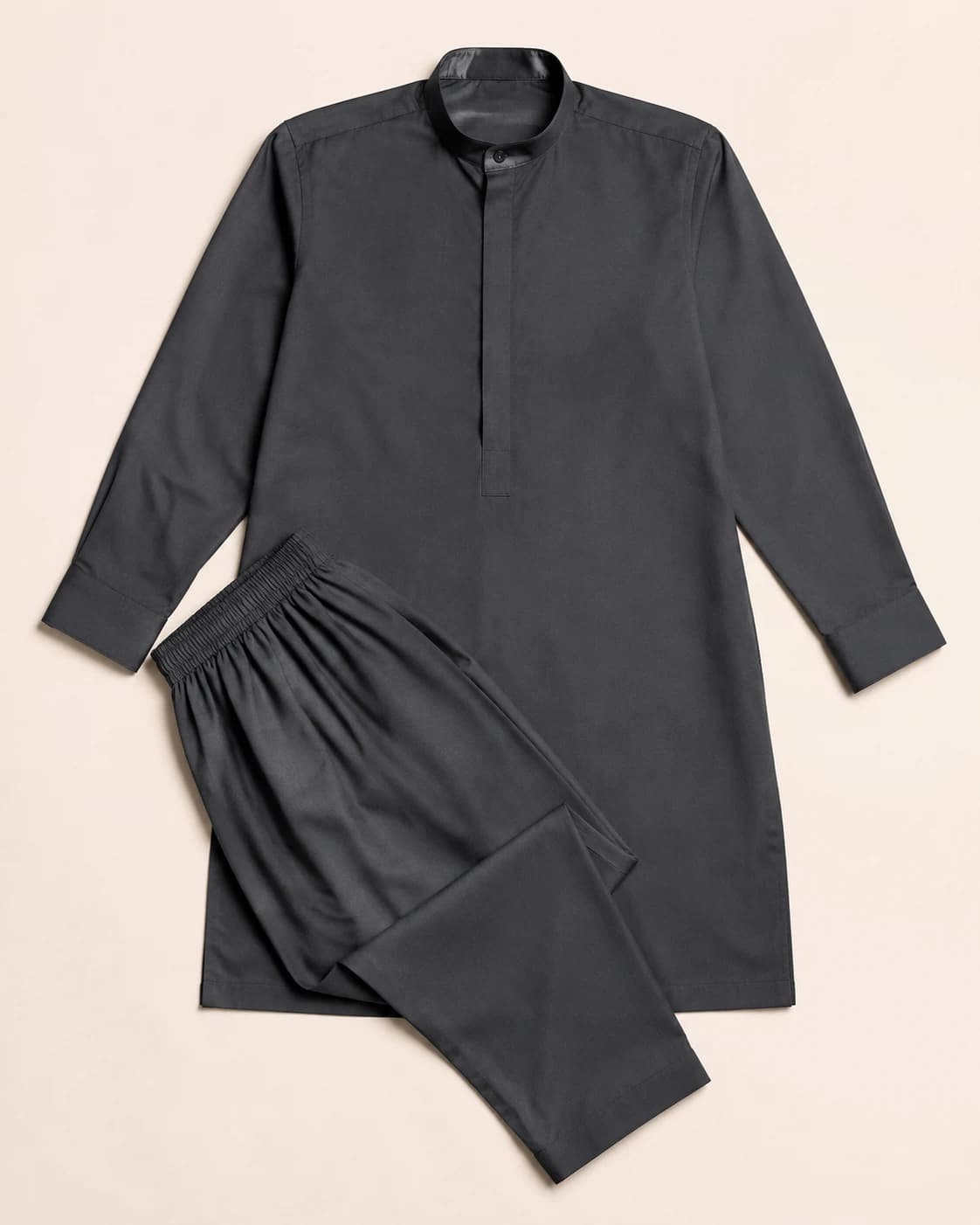 Ayaan Charcoal Wash-and-Wear Shalwar Kameez