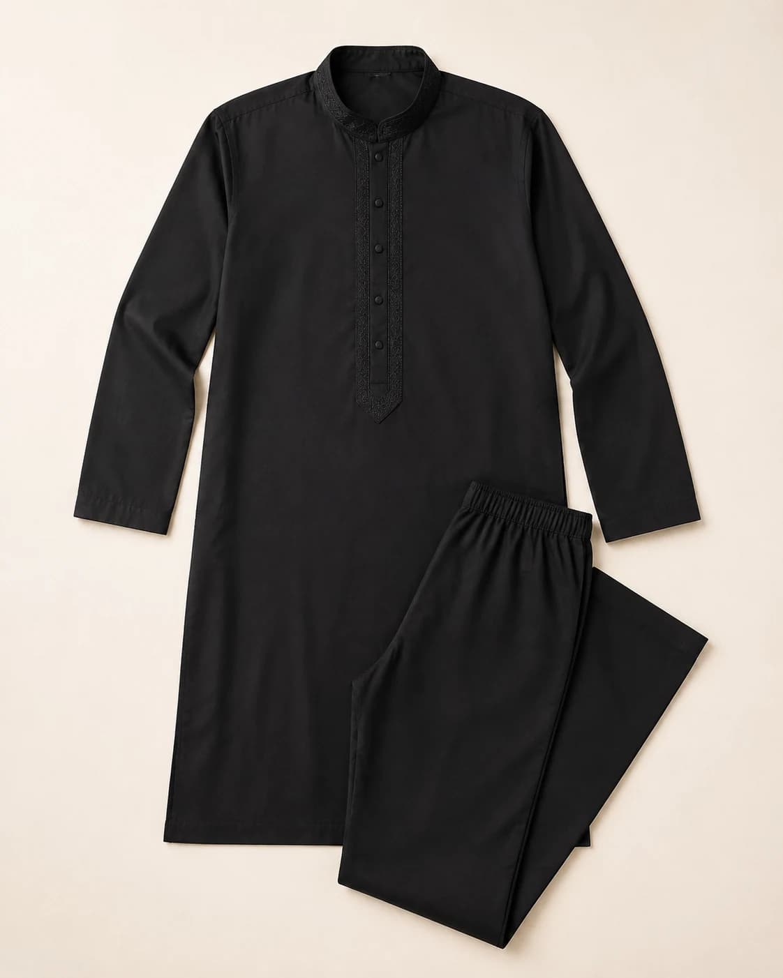 Daniyal Black Embroidered Kurta Trouser