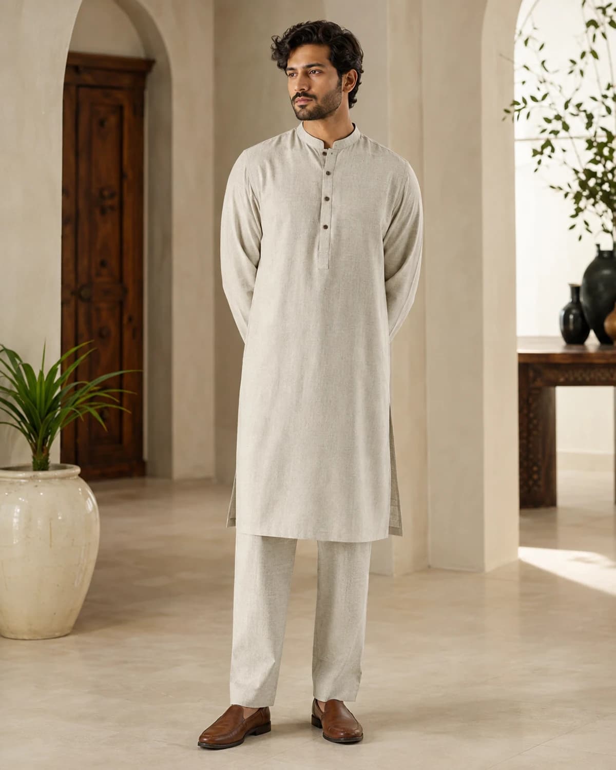 Raza Stone Linen-Blend